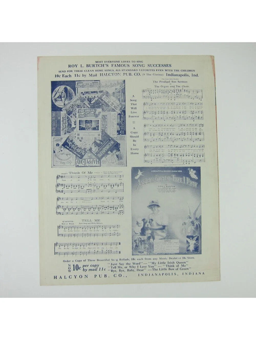 Sheet Music Peace on Earth & Liberty Burtch USS Pennsylvania WWI Antique 1917
